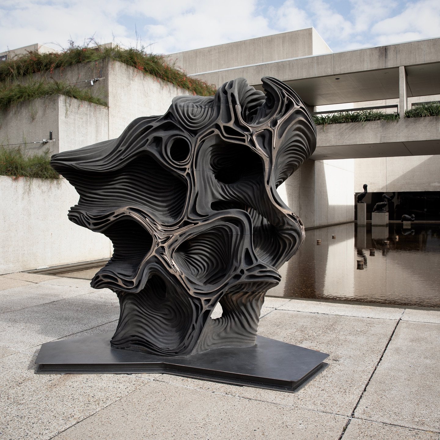 Tectonic Resonance installed outside the gallery